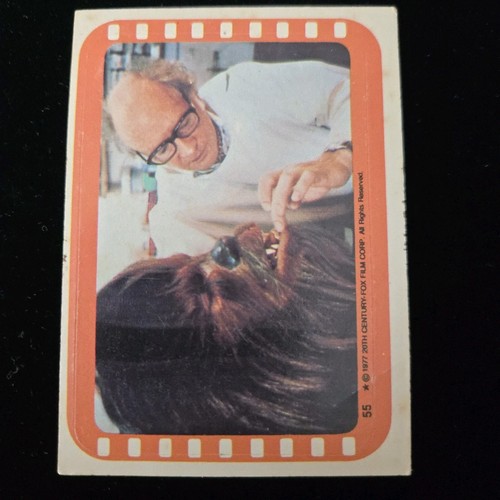 1977 Topps Star Wars Stickers #55 A birthday celebration for Sir Alec Guinness — Raw