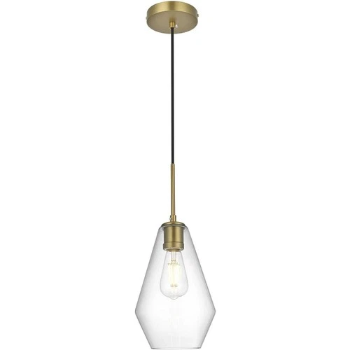 Living District LD2260SG Gene 1 Light 7 inch Satin Gold Pendant Ceiling Light - Picture 1 of 10