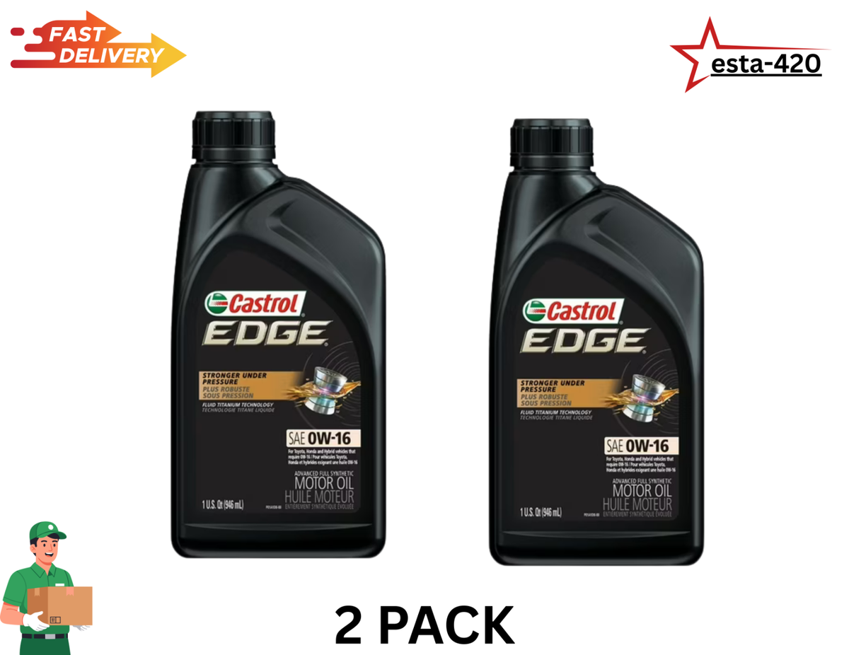 Castrol Edge 0w-16 Advanced Full Synthetic Motor Oil 6 Quart Case