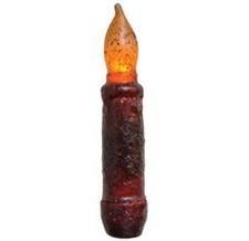 4" Burgundy Timer Taper Candle