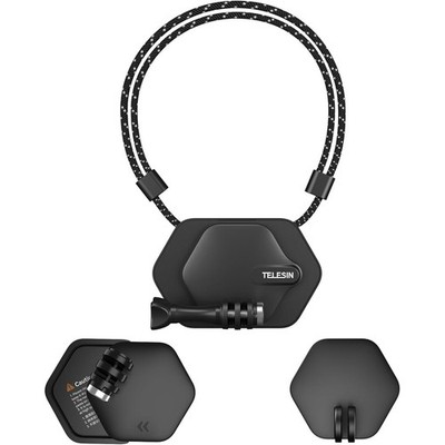 Magnetic Chest Mount with Neck Strap Holder for GoPro 12 11 10 Insta360 X3 Ace