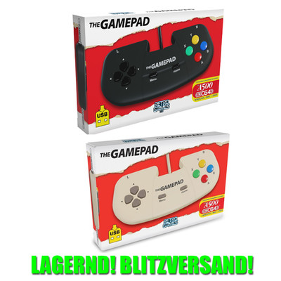 THEGAMEPAD BLACK+ CREAM - THEC64 THEA500 THE SPECTRUM, PC Mac & mehr NEU!RAR