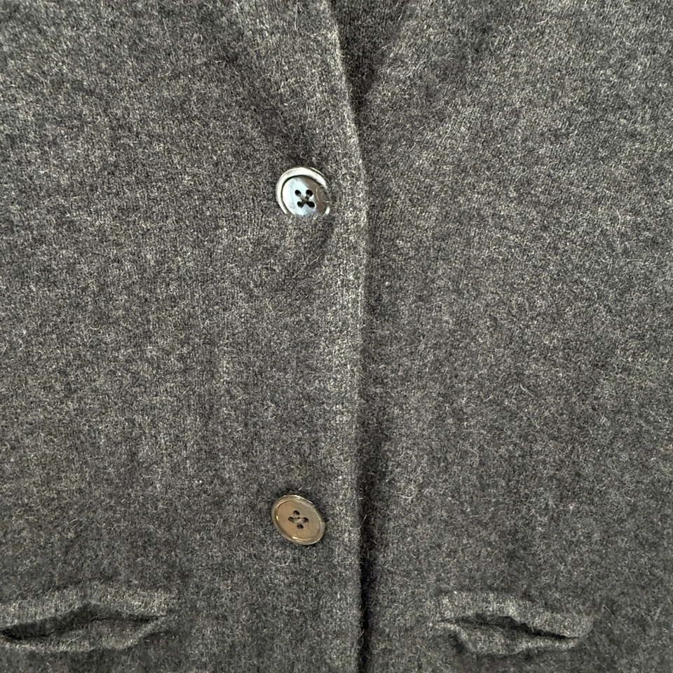 Suéter Blazer Magaschoni 100% Cachemira Gris Pizarra Foto 3 de 4