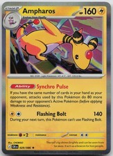 Ampharos 029/086 Rare Chaos Rising Pokemon Holo Near Mint