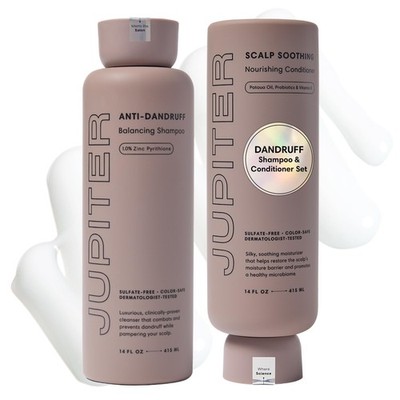 Anti Dandruff Shampoo & Conditioner for Men & Women for Flaky, Itchy, Oily & ...