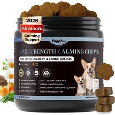 Calming Chews for Dogs - Advanced Calming Treats for Dogs Anxiety, Stress, Se...