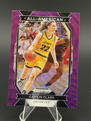 2024 Panini Prizm Draft Picks - All-American Purple Wave #23 Caitlin Clark - Afbeelding 1 van 2