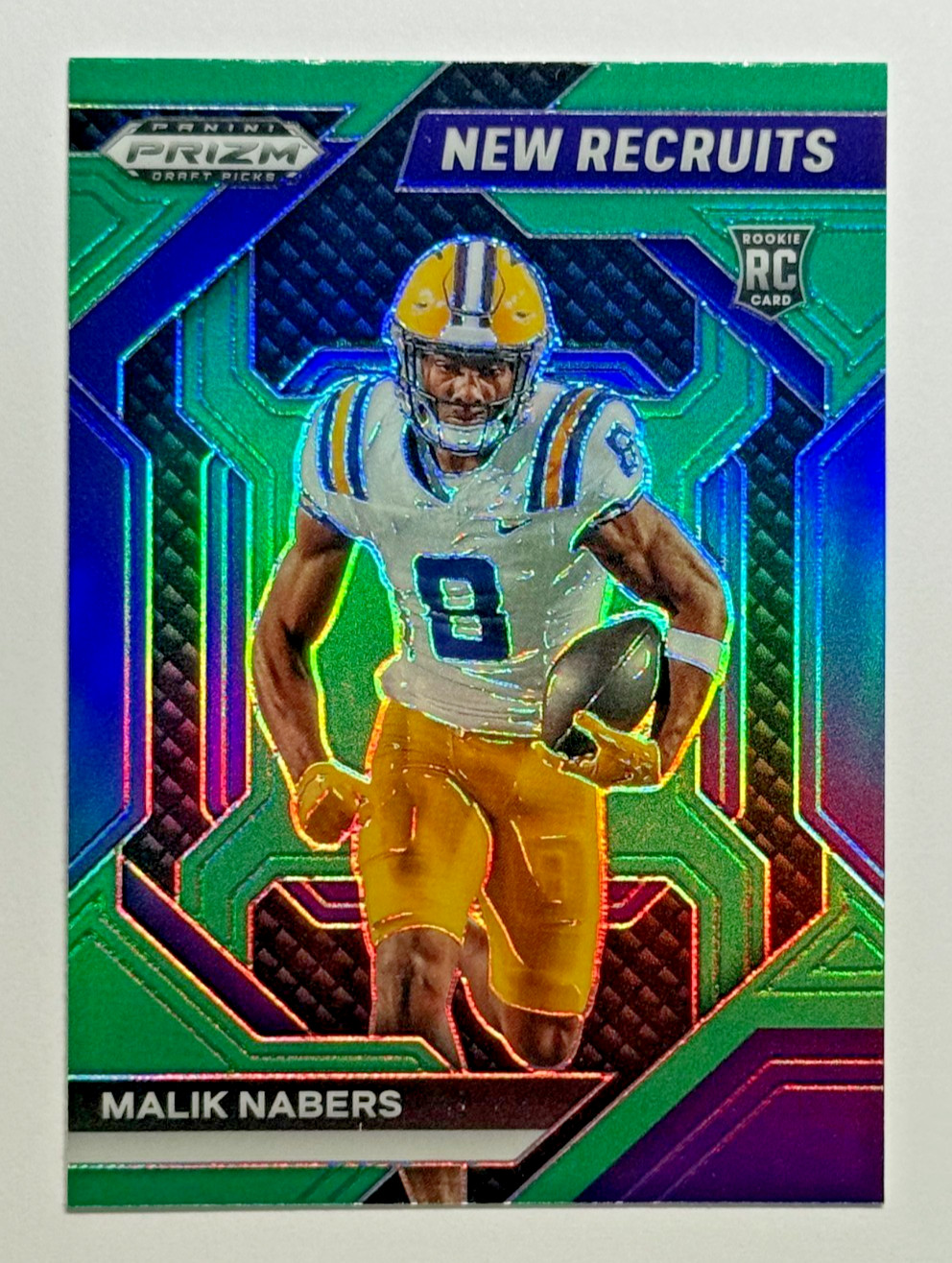 2024 Panini Prizm Draft Football NR-MNS MALIK NABERS RC New Recruits Green Prizm