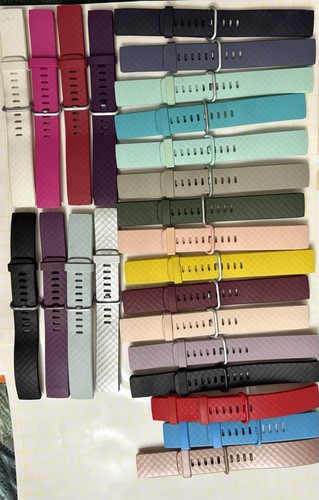 FITBIT CHARGE 4 Assorted Silicone Metal Mesh Two-Piece Watch Bands Multicolor