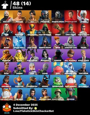   OG 48 Pack   Kratos, Leviathan Axe, Wolverine, Rebirth Raven, Lara Croft, Tony