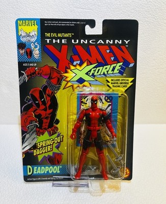 Toy Biz X-Men X-Force Deadpool 1992 Action Figure with Spring-Out Dagger MOC
