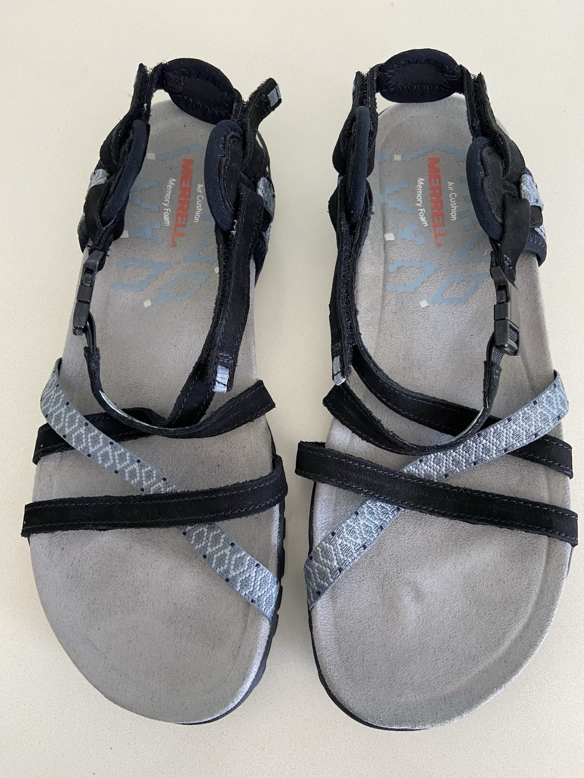 Merrell Terran Slide II sandali sportivi donna taglia 7 nero grigio regolabili