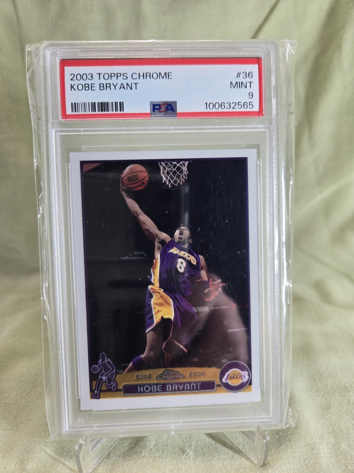 2003-04 Topps Chrome Kobe Bryant #36 PSA 9 FREE Shipping! HOF LA Lakers MVP