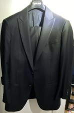 Giorgio Armani Soho Black Solid Wool 2-Piece Suit IT52 42" Single-Breasted