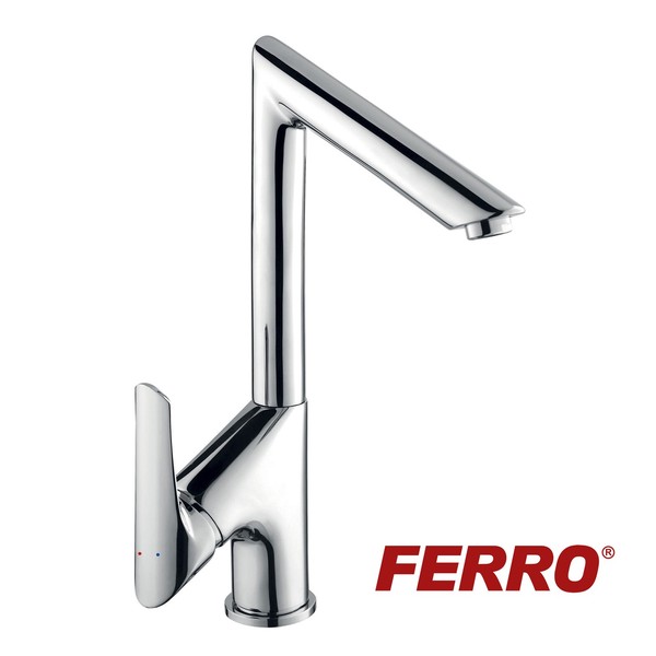 KüChenarmatur Chrom Hochdruck Armatur KüChe Wasserhahn SpüLtisch Von Ferro-image