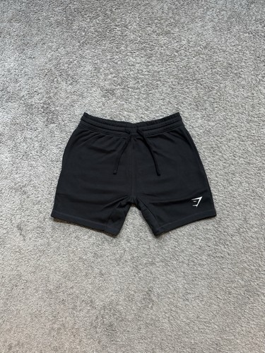 Gymshark Mens Small Crest 7" Sweat Shorts Black NWT
