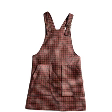 Forever 21 Overall Skirt Womens S Plaid Wool Blend Holiday Lined Pinafore Grunge