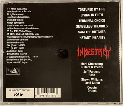 Indestroy – Senseless Theories CD 2000 New Renaissance – NRCD115