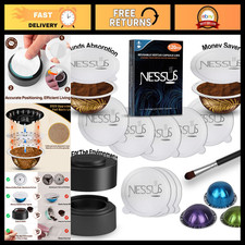Reusable Coffee Pods Kit for Nespresso Vertuo, 50 Foil Seals, Holder  Brush