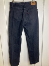 Levi  s Premium 501 90s Big E Black Denim Button Fly Jeans Adult 30x32