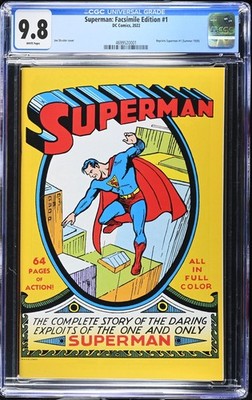 DC Comics Superman Facsimile Edition #1 CGC 9.8 NM/ Superman First Printing 2022