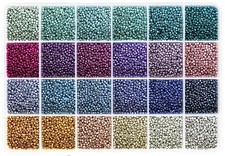 KERGAEN Size 2mm 11/0 Seed Beads About 15600pcs, 11/0-2mm, 24 Colors Lot B