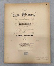 Luigi Legnani Op 238 Gran Pot-pourri Guitar Sheet Music Classical Italian Vtg