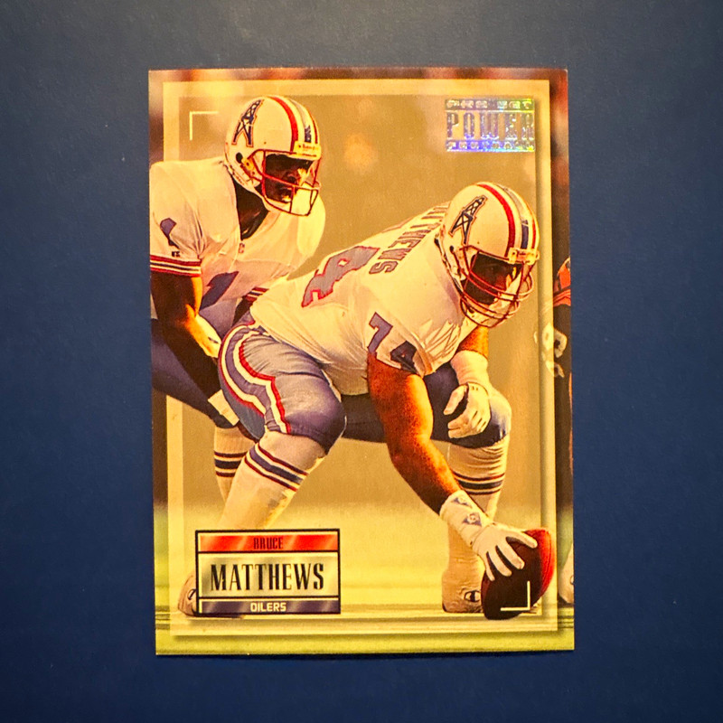 Pro Set 1993 Pro Set Power Football Bruce Matthews #174 Houston Oilers