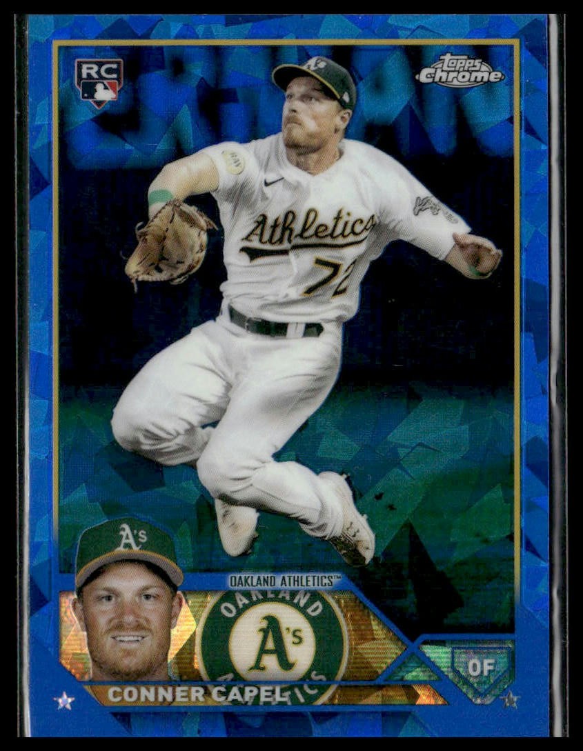 Conner Capel 2023 Topps Chrome Sapphire Edition RC #418 Oakland Athletics