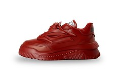 Versace Mens Red Leather ODISSEA Sneakers Sho...
