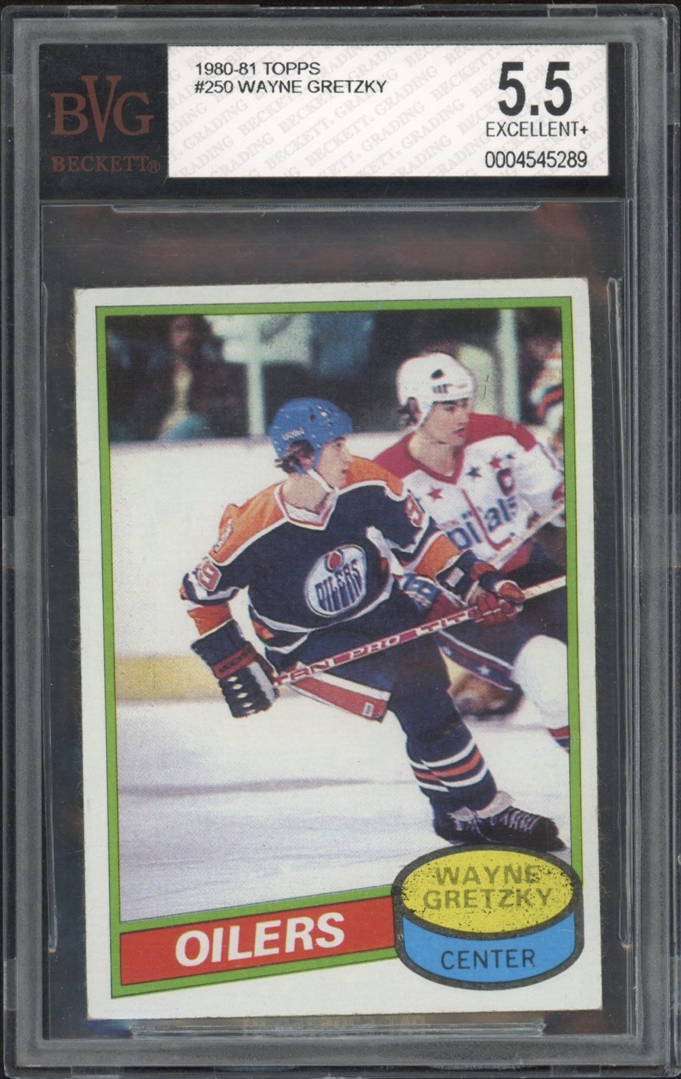 1980 Topps Wayne Gretzky #250 BVG 5.5 Excellent+ HOF Edmonton Oilers