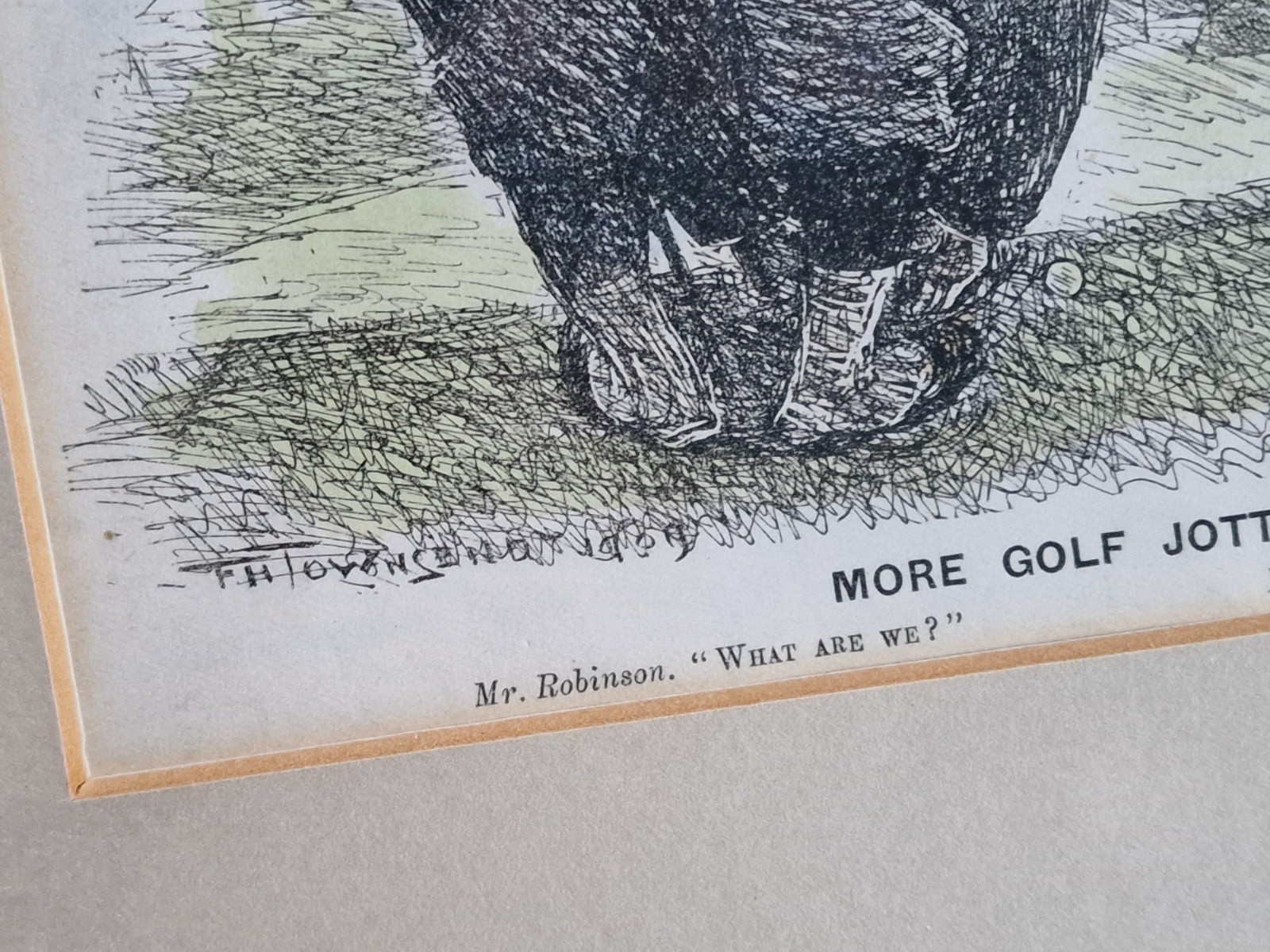 FH/Frederick Henry Townsend "More Golf Jotting" framed  print