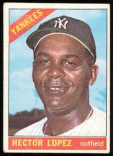 1966 Topps Hector Lopez New York Yankees #177 VG+