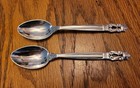Georg Jensen Acorn Teaspoon Spoon 5 3/4" Sterling. Set Of Two. RMB mono On Back. — photo 1