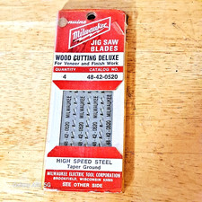 4 MILWAUKEE 48-42-0520  Jig Saw 3 5/8" 6T  Blades Wood Cutting Deluxe NEW NOS