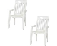 GartenmöBelset Gartensessel Sieger Palma 2 -Sitzer 2 Tlg. Weiß Aus Kunststoff, S