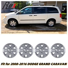 Set of 4 16" Hubcaps For 2008-2016 DODGE GRAND CARAVAN Wheel Rim Covers Snap On