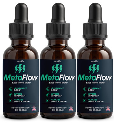 (3 Pack) MetaFlow Drops Advanced Blood Support Supplement Meta Flow Drops