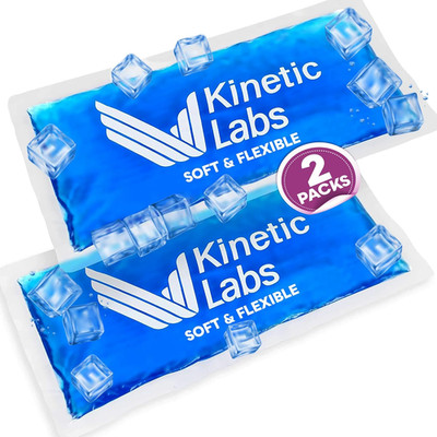 Soft Ice Packs for Injuries Reusable (2 Pack) 9.5'' X 4.5''   Hot Cold Gel Ice Pac
