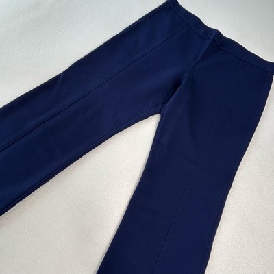 Tory Burch Women's Size XL Ponte Knit Pull On Pants Straight Leg Blue