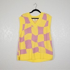 New Double Zero Pink & Yellow Checkered Sweat...