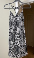 PrAna Breathe Dress Brown Floral Sundress Coastal Bohemian Women's Medium