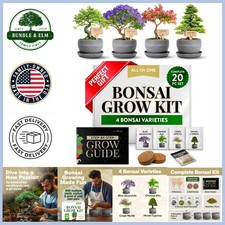 Bonsai Tree Growing Kit - Grow Indoors & Outdoors with Complete Deluxe Set