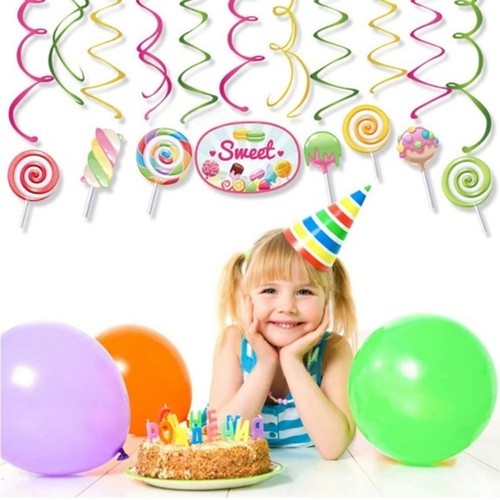 Candyland Decorations, Hanging Swirl, Birthday Banner - 第 4/6 張圖片