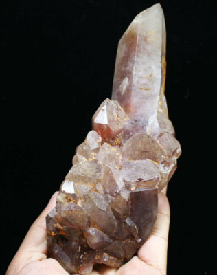 1.53lb Natural Beautiful Red Quartz Crystal Cluster Point Mineral Specimen