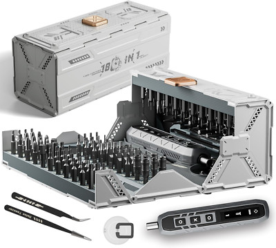 180-in-1 Electric Screwdriver Set with 162 Precision Bits for All Devices