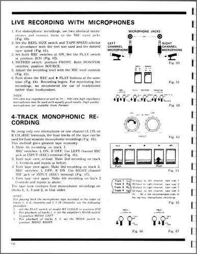 Pioneer RT-1020L y RT-1020H Carrete a Carrete Tape Deck Manual del Propietario - Imagen 4 de 5