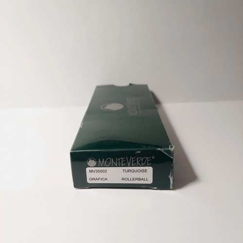 Monteverde Turquoise Grafica Rollerball Pen Thick Barrel In Box (No Monogram) - Picture 14 of 19