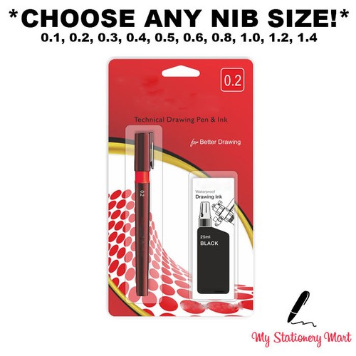 Liquidraw Technical Drawing PEN & INK COMBO SET Black Ink eBay