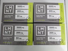 LMNT Keto Electrolyte Drink Mix - No Sugar– 4 Boxes Citrus Salt 120 Sticks Total